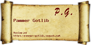 Pammer Gotlib névjegykártya